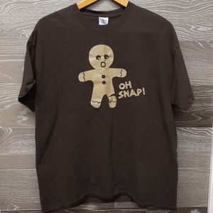 Gildan " Oh Snap" Gingerbread boy Tee